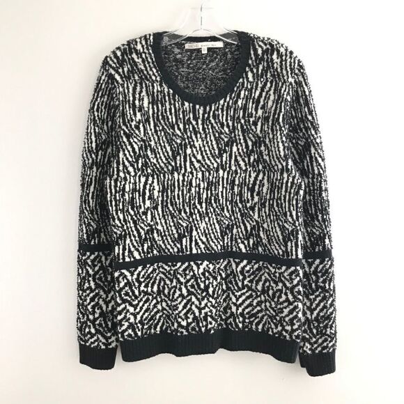 RACHEL ROY b&w eyelash sweater - Picture 1 of 13